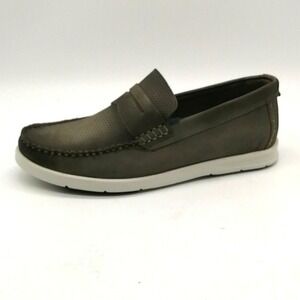 Driver Club USA Shoes Mens Southport Gray 8 Leather Penny Loafers Classic NEW